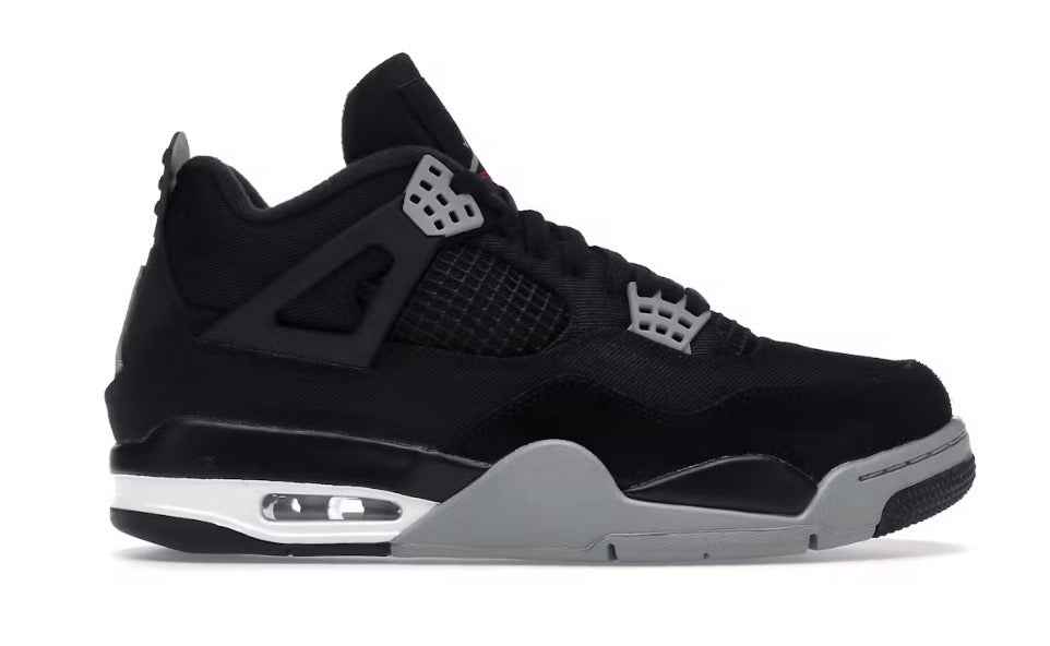 Jordan Retro 4 Black Canvas