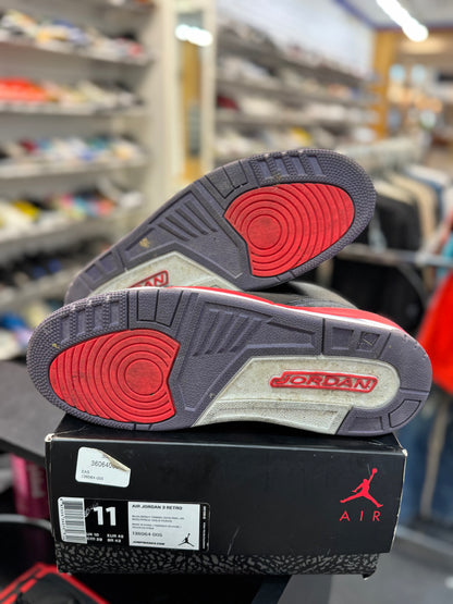 *USED* Jordan 3 Retro Crimson