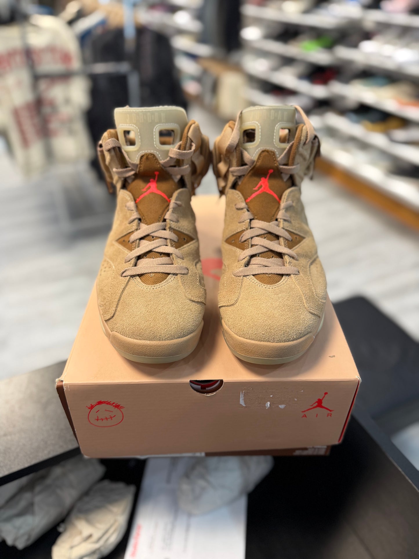 *USED* Jordan 6 Retro Travis Scott British Khaki