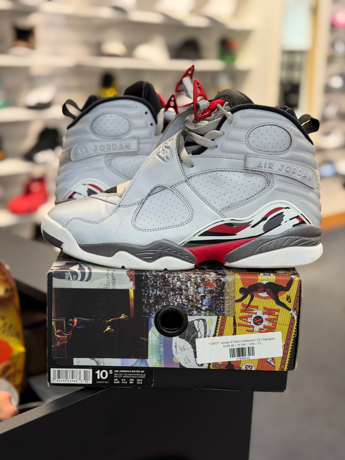 *USED* Jordan 8 Retro Reflection Of Champion
