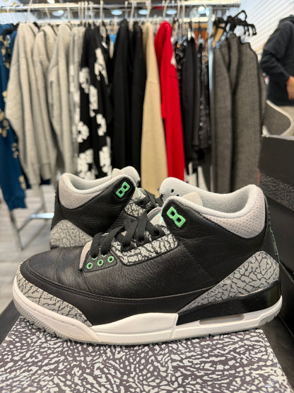 *USED* Jordan 3 Retro Green Glow