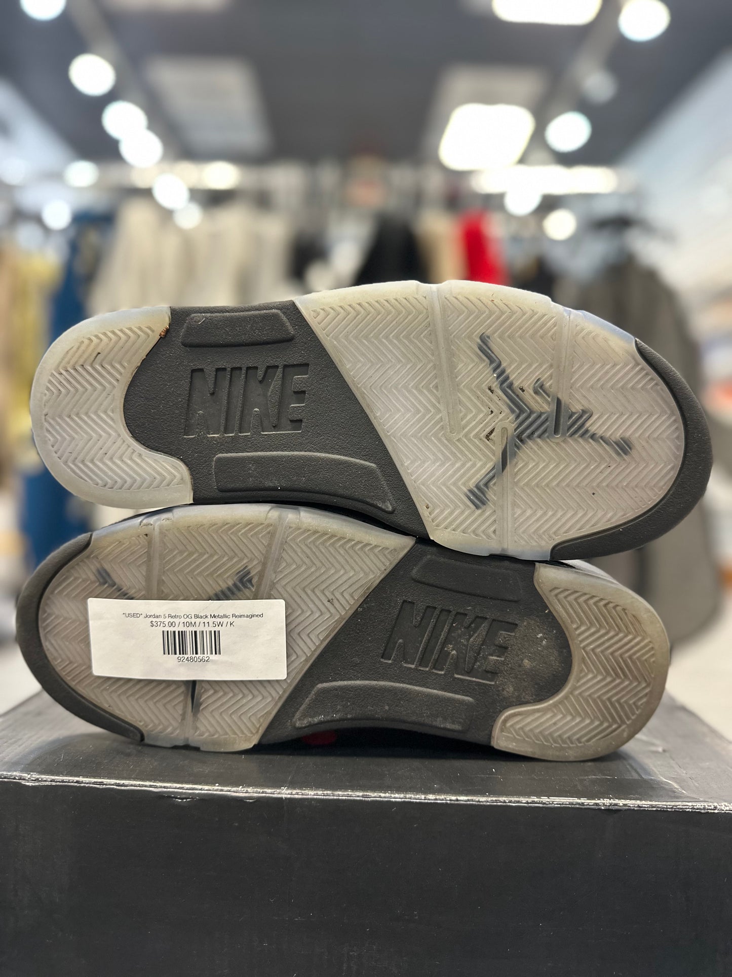 *USED* Jordan 5 Retro OG Black Metallic Reimagined