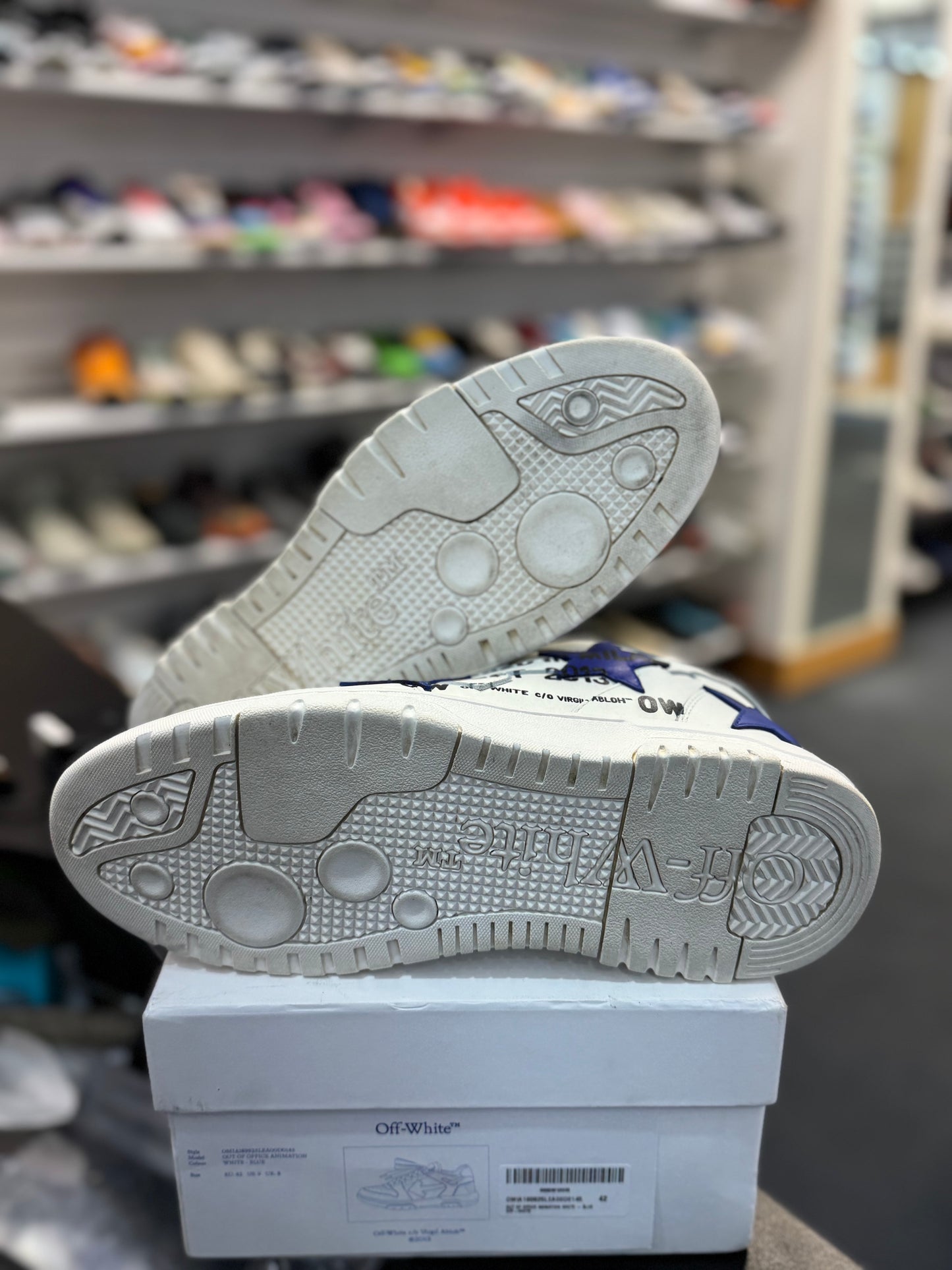 *USED* OFF-WHITE Out Of Office OOO Low Tops Animation