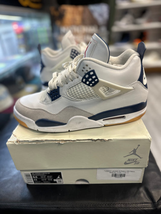 *USED* Jordan 4 Retro SB Navy