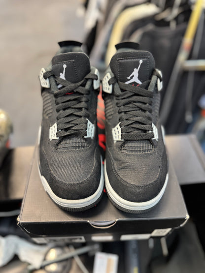 *USED* Jordan 4 Retro SE Black Canvas