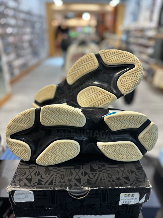 " USED "  Balenciaga Runner Triple S White / Blue