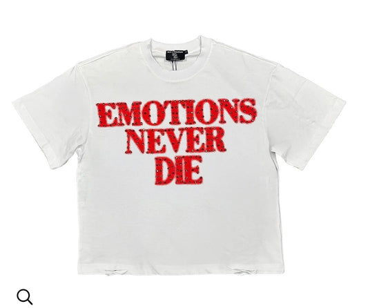 MIXED EMOTION Red End Rhinestone Tee