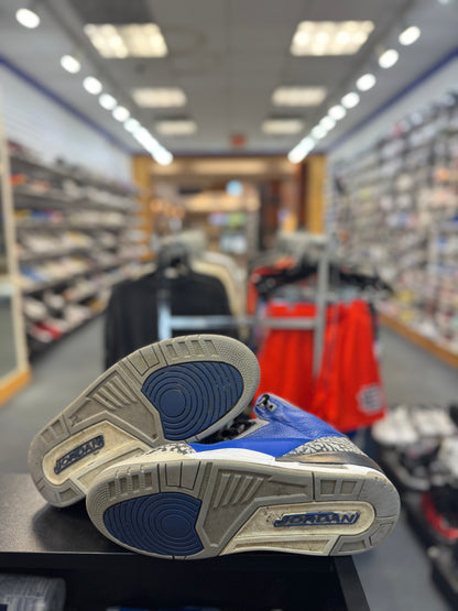 *USED* Jordan 3 Retro Varsity Royal Cement