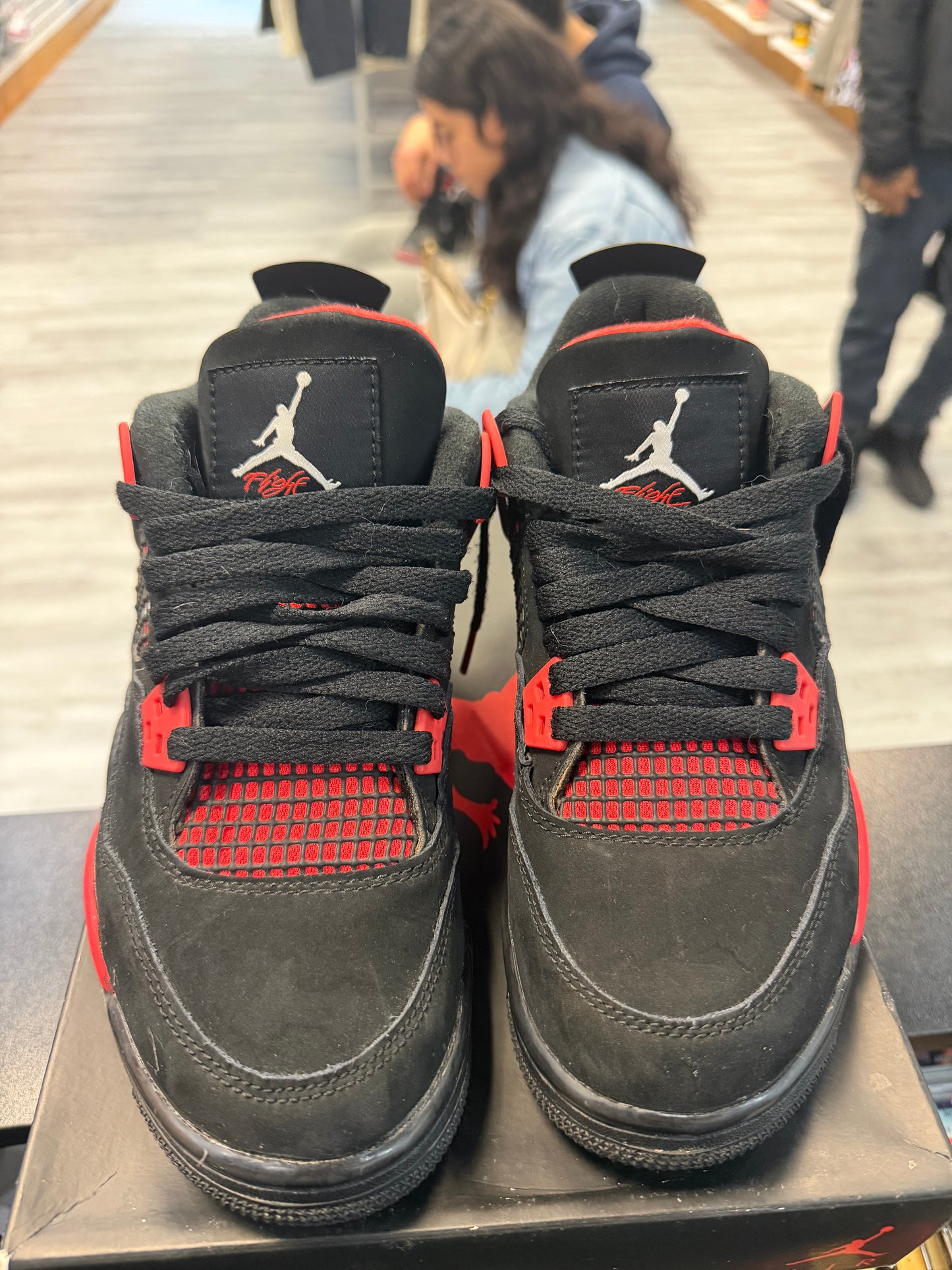 *USED* Jordan 4 Retro Red Thunder (GS)