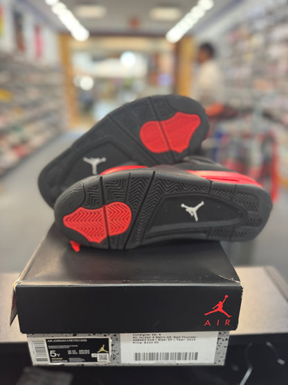 *USED* Jordan 4 Retro Red Thunder (GS)