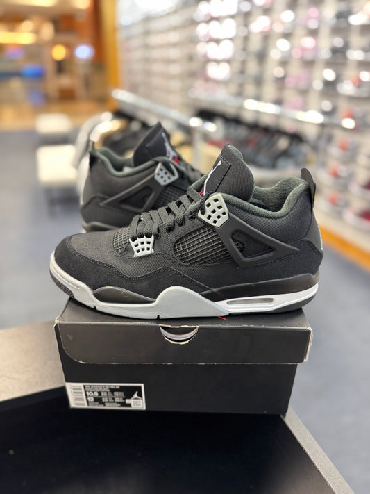 *USED* Jordan 4 Retro SE Black Canvas