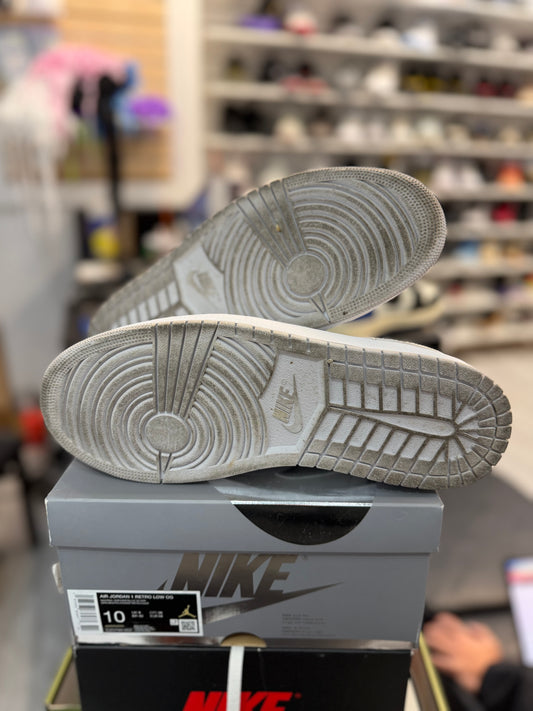 *USED* Jordan 1 Low OG Metallic Silver