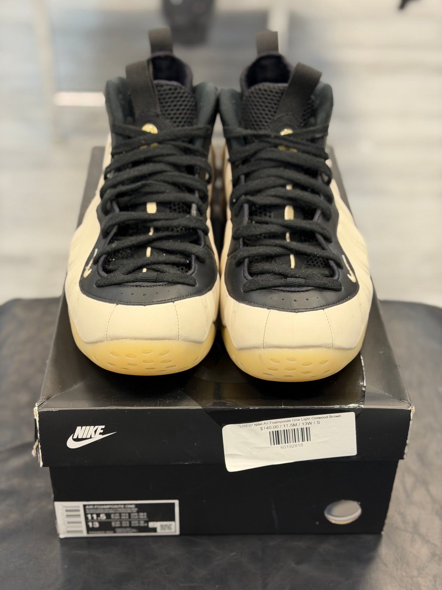 *USED* Nike Air Foamposite One Light Orewood Brown