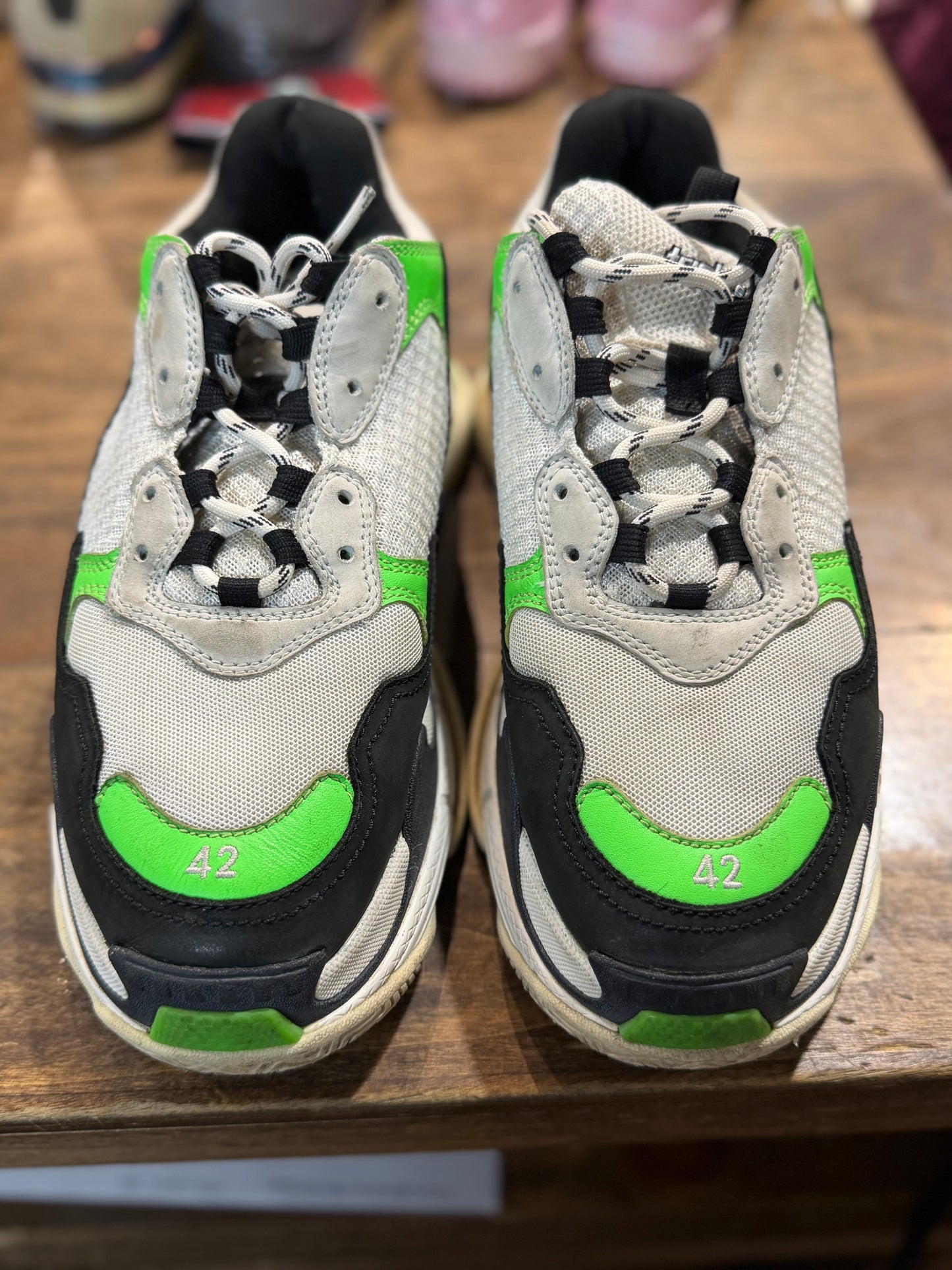 *USED* Balenciaga Triple S Green/Black