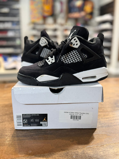 *USED* Jordan 4 Retro White Thunder (GS)