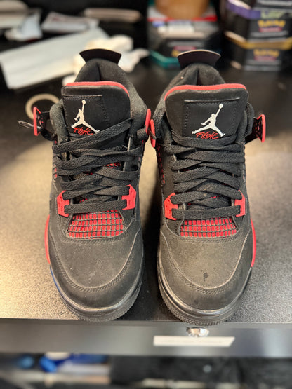 *USED* Jordan 4 Retro Red Thunder (GS)