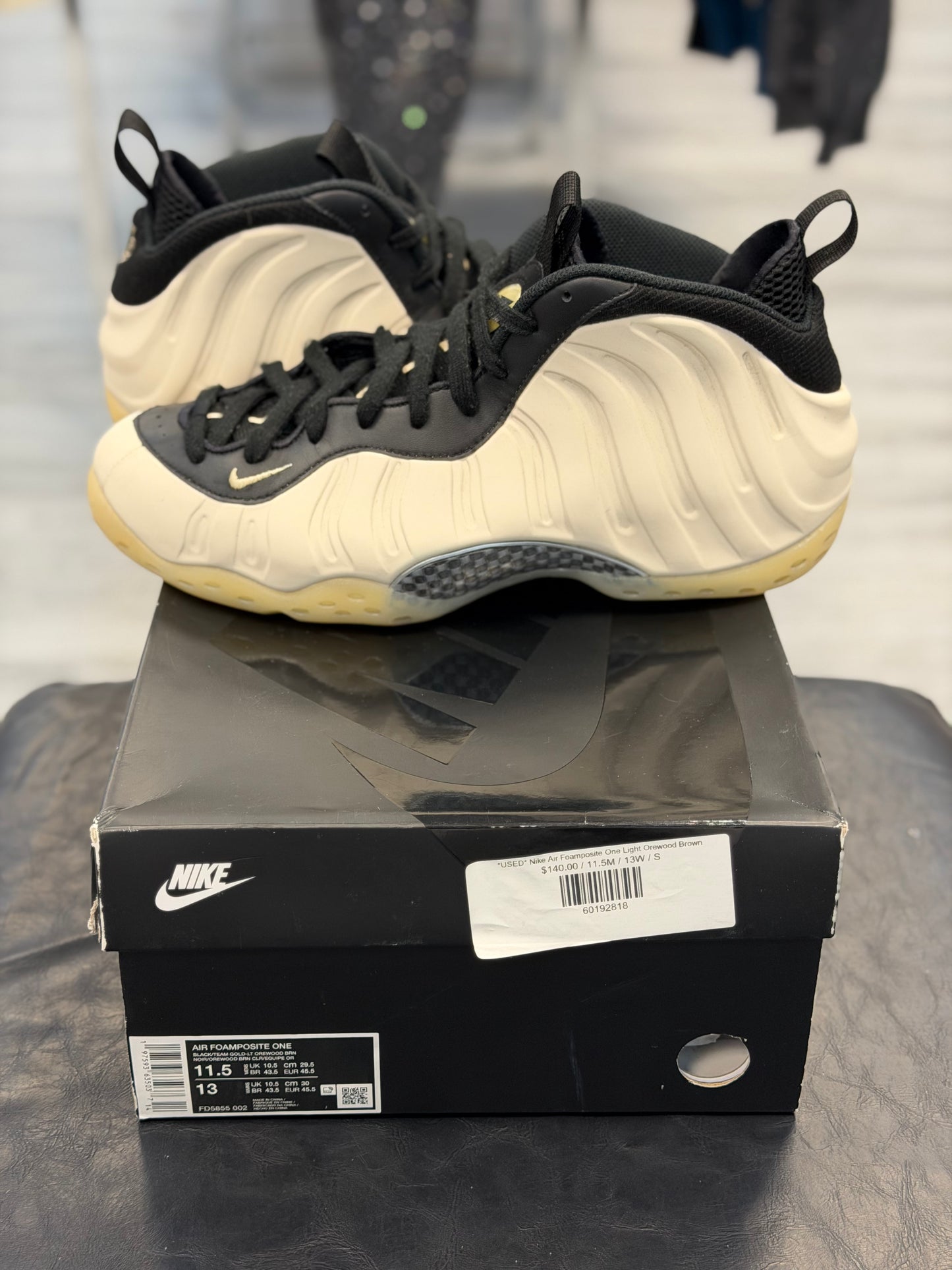 *USED* Nike Air Foamposite One Light Orewood Brown