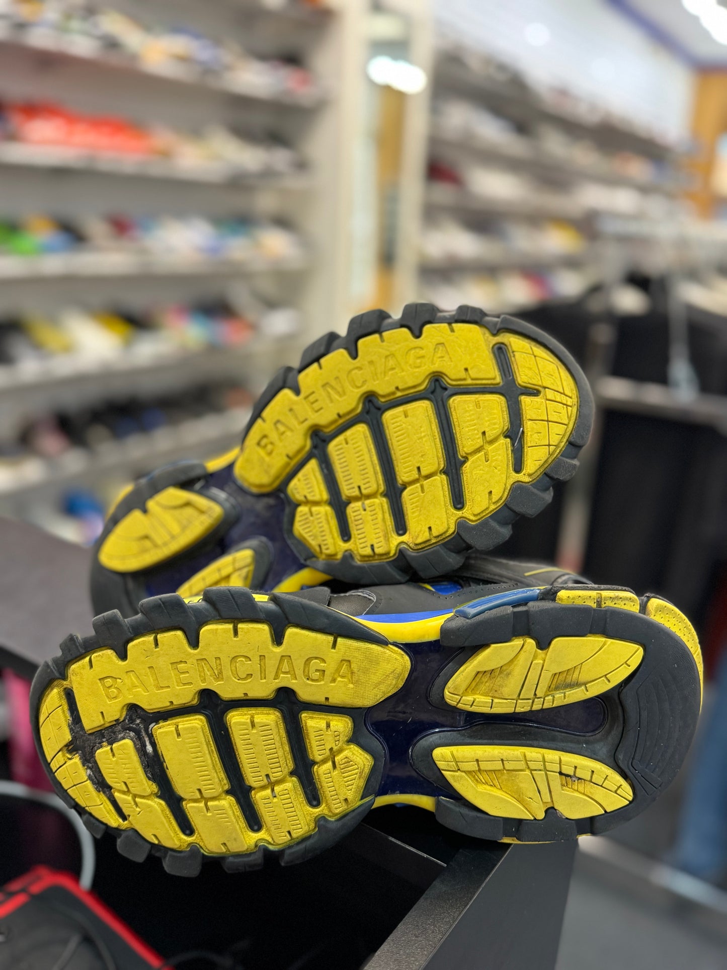 *USED* Balenciaga Track Trainer Black Yellow