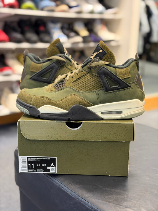 *USED* Jordan 4 Retro Craft Medium Olive