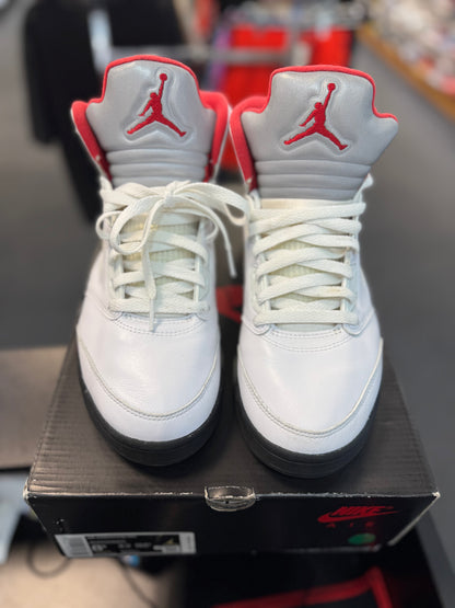 *USED* Jordan 5 Retro Fire Red Silver Tongue (2020)