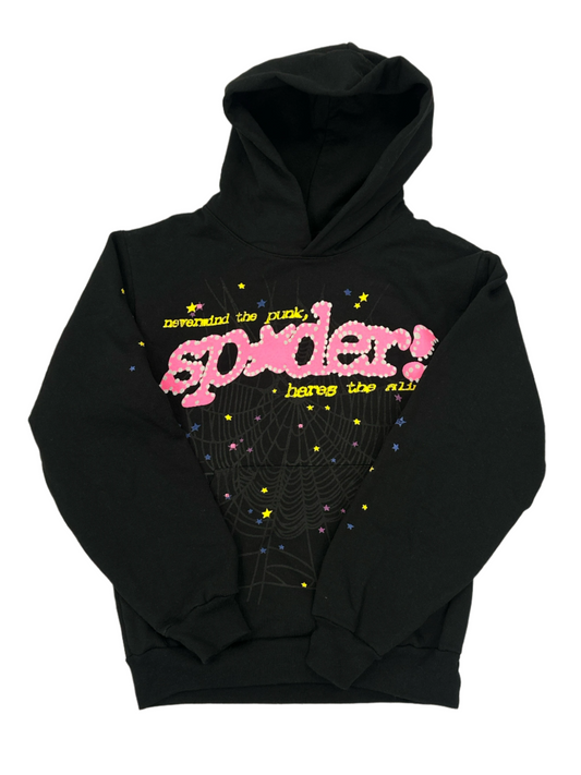 Sp5der P*NK V2 Hoodie Black