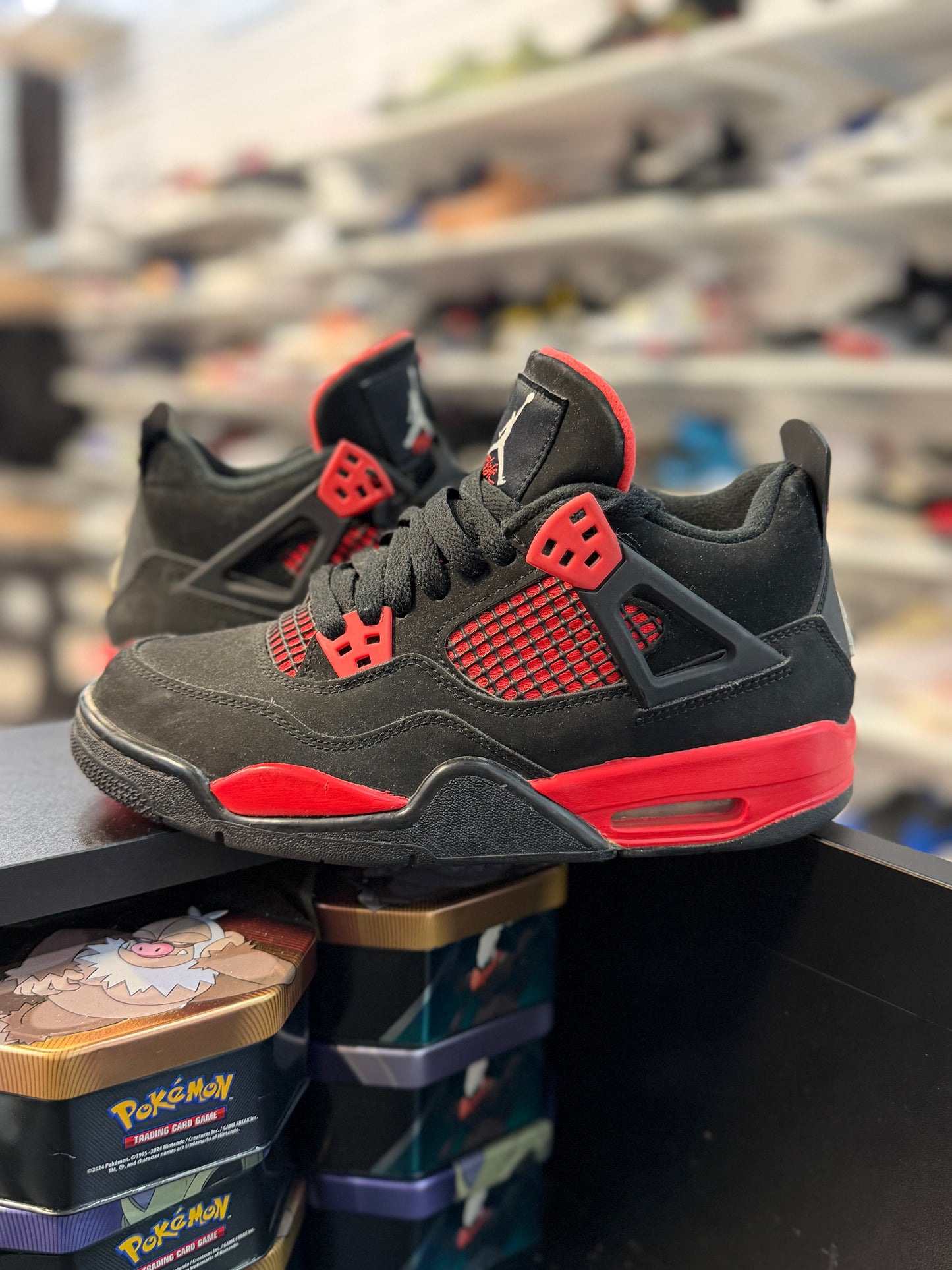 *USED* Jordan 4 Retro Red Thunder (GS)