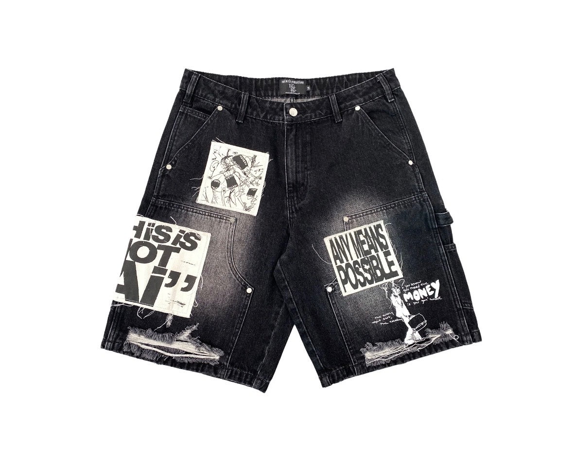 Mixed Emotion Black Denim