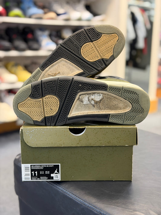 *USED* Jordan 4 Retro Craft Medium Olive