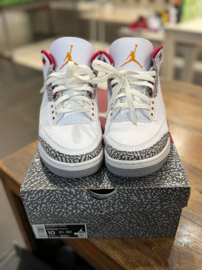 *USED* Jordan 3 Retro Cardinal Red