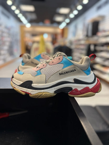 *USED* Balenciaga Triple S White Blue Pink