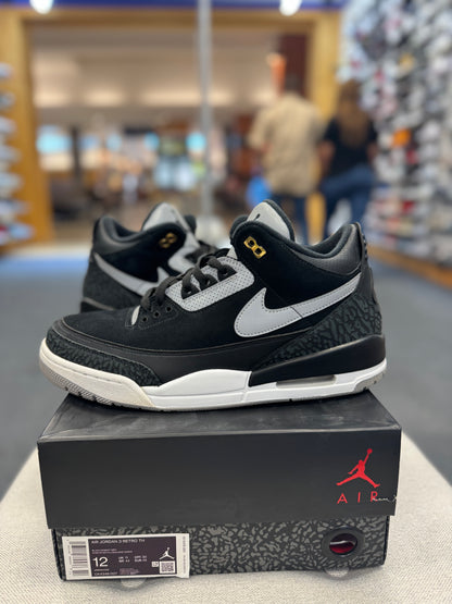 *USED* Jordan 3 Retro Tinker Black Cement Gold