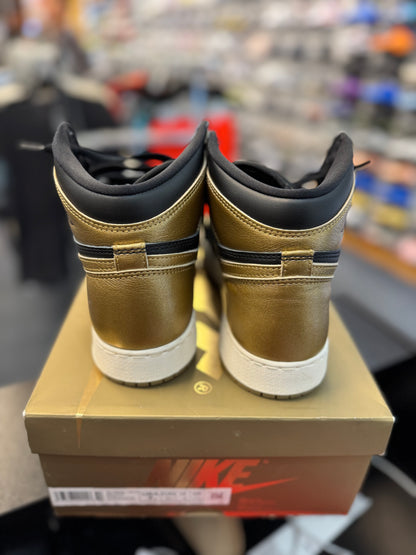 *USED* Jordan 1 Retro High OG Black Metallic Gold (GS)