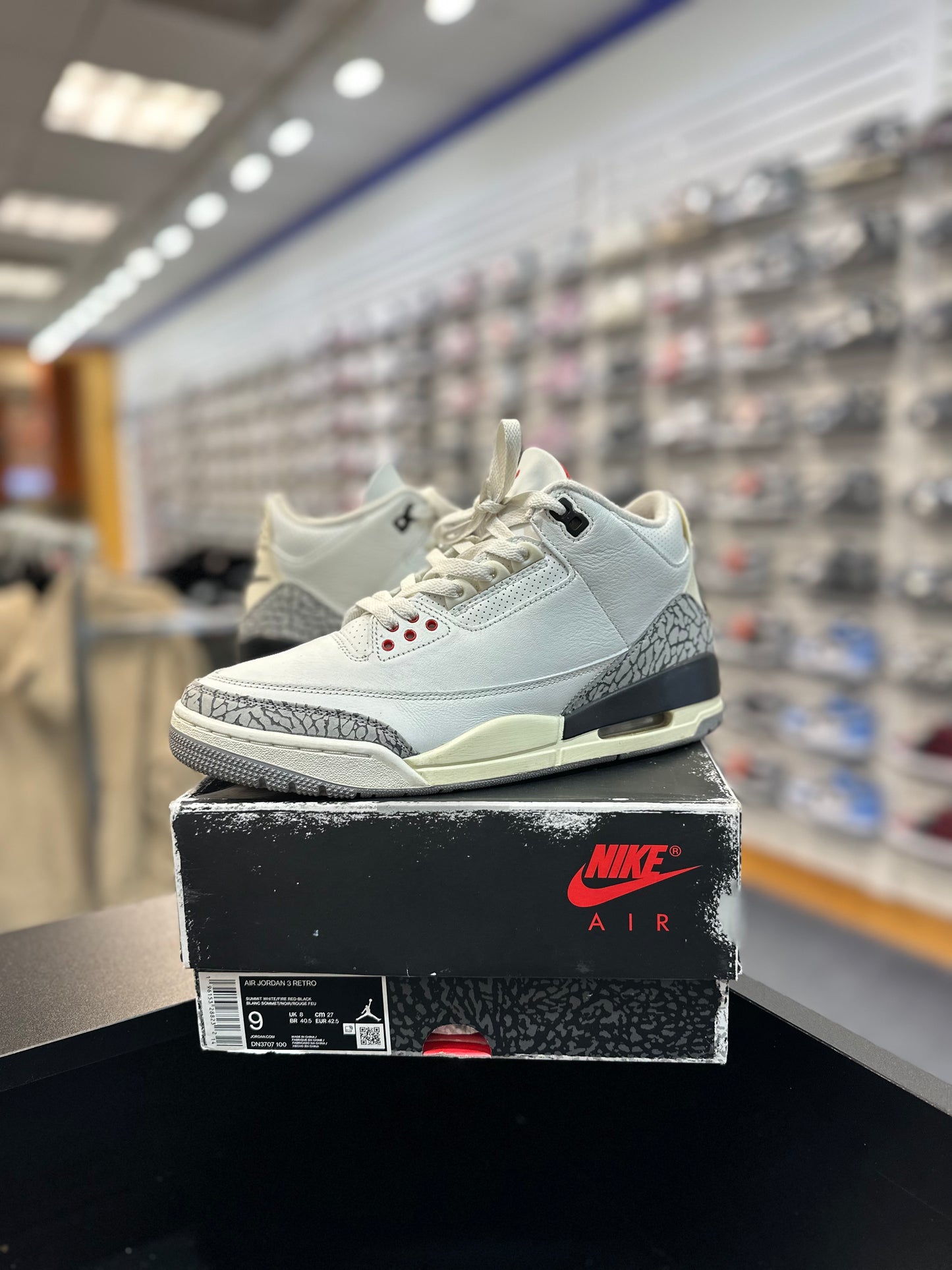 *USED* Jordan 3 Retro White Cement Reimagined