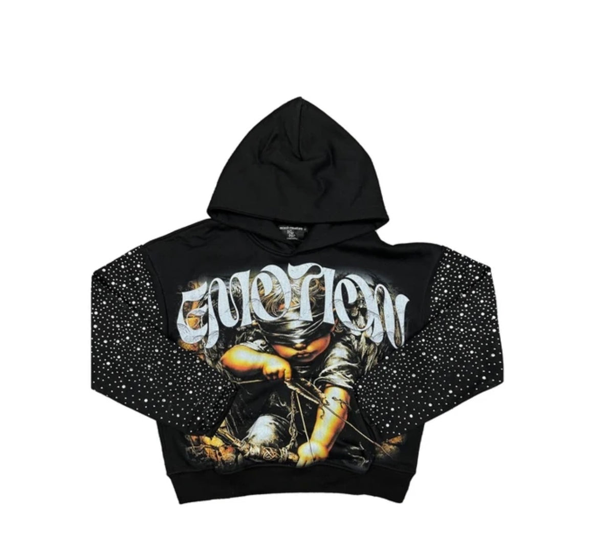 Mix Emotion Archer Rhinestone Hoodie