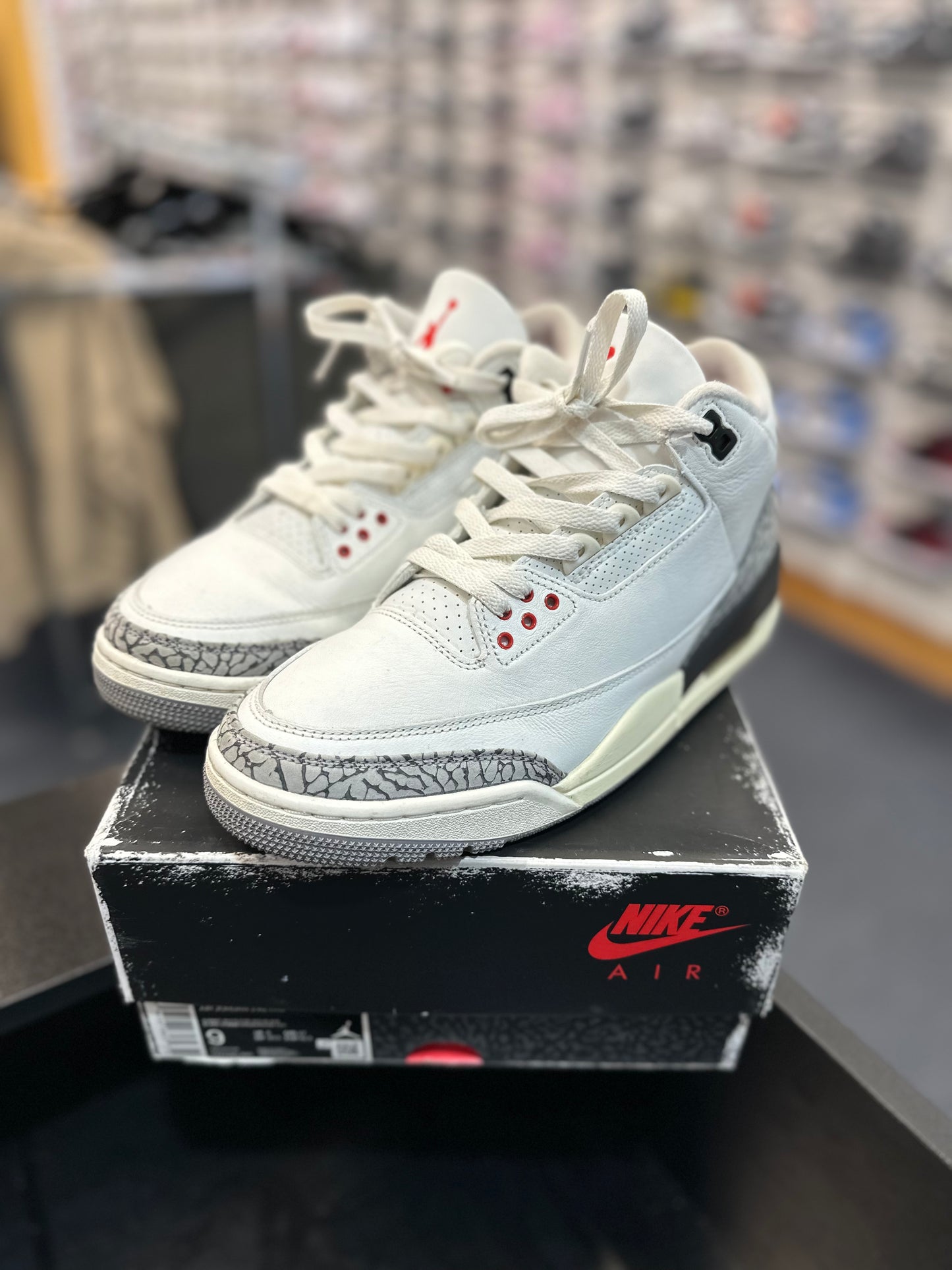 *USED* Jordan 3 Retro White Cement Reimagined