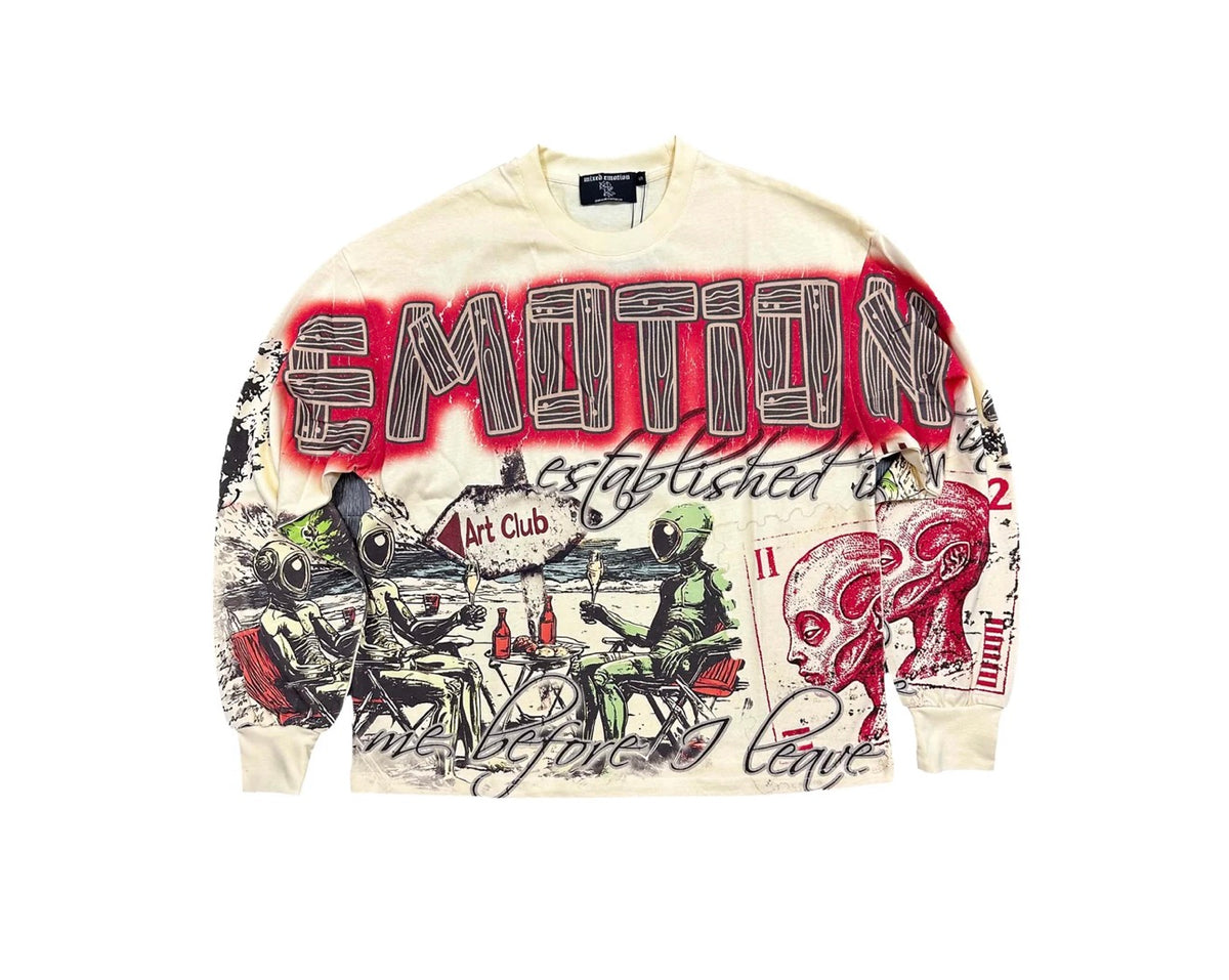 Mix Emotion Cream Art Club long Sleeve
