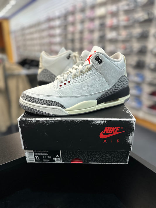 *USED* Jordan 3 Retro White Cement Reimagined