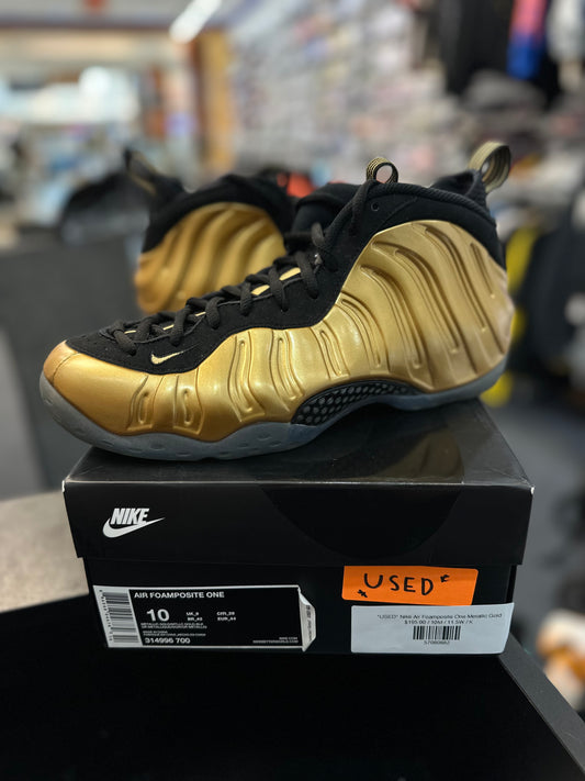 *USED* Nike Air Foamposite One Metallic Gold
