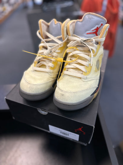 *USED* Jordan 5 Retro Off-White Sail