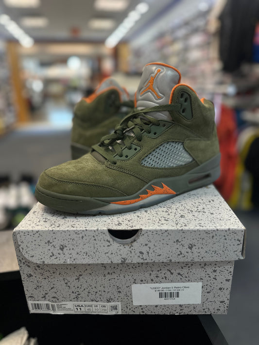 *USED* Jordan 5 Retro Olive