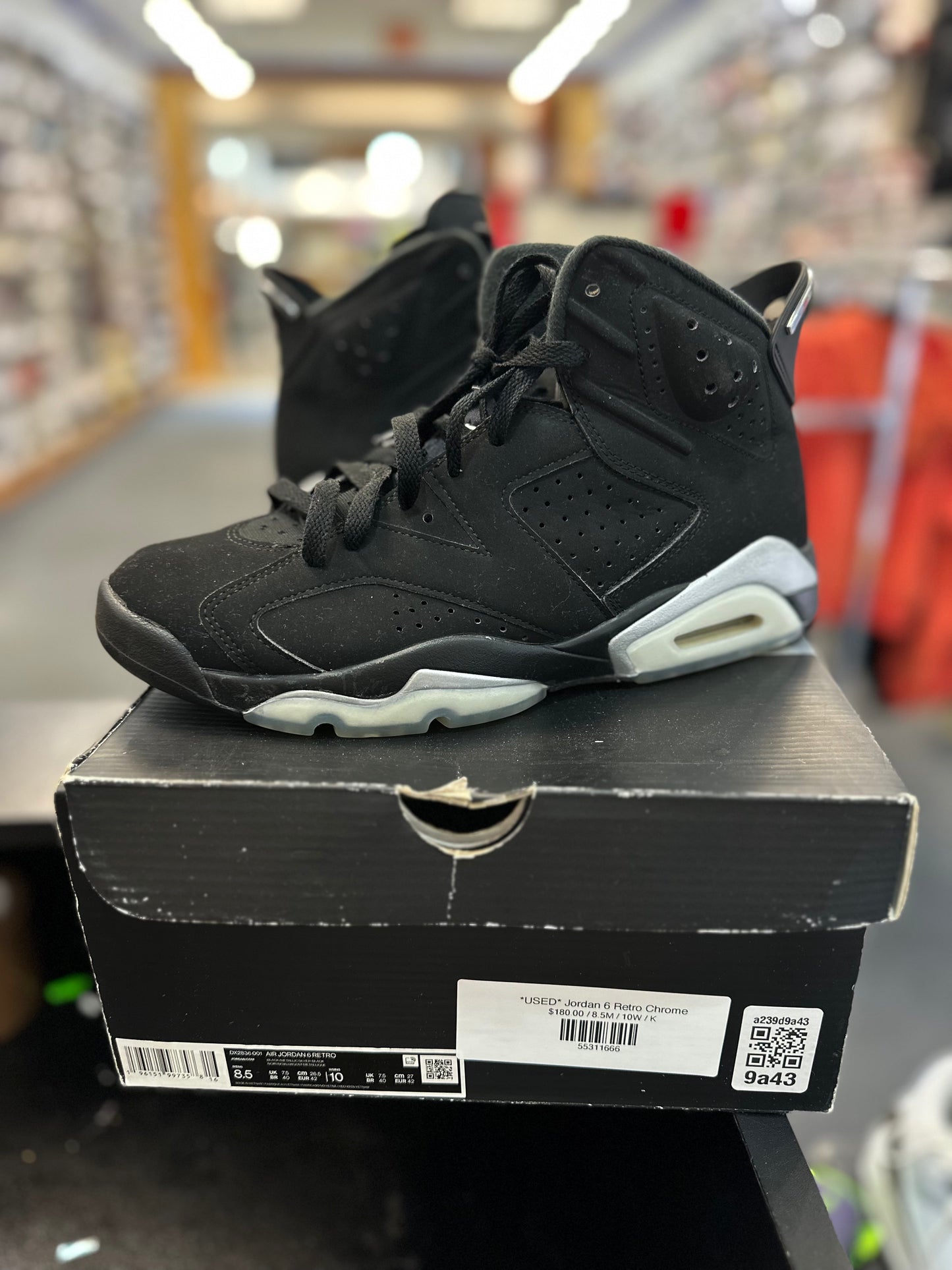 *USED* Jordan 6 Retro Chrome