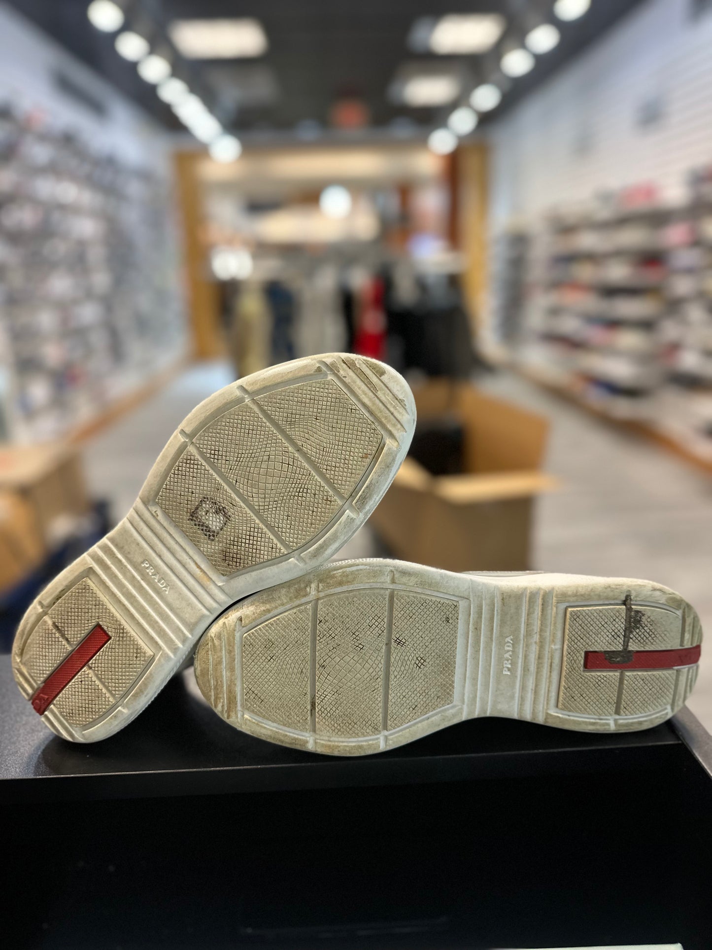 *USED* Prada Cup Grey/White