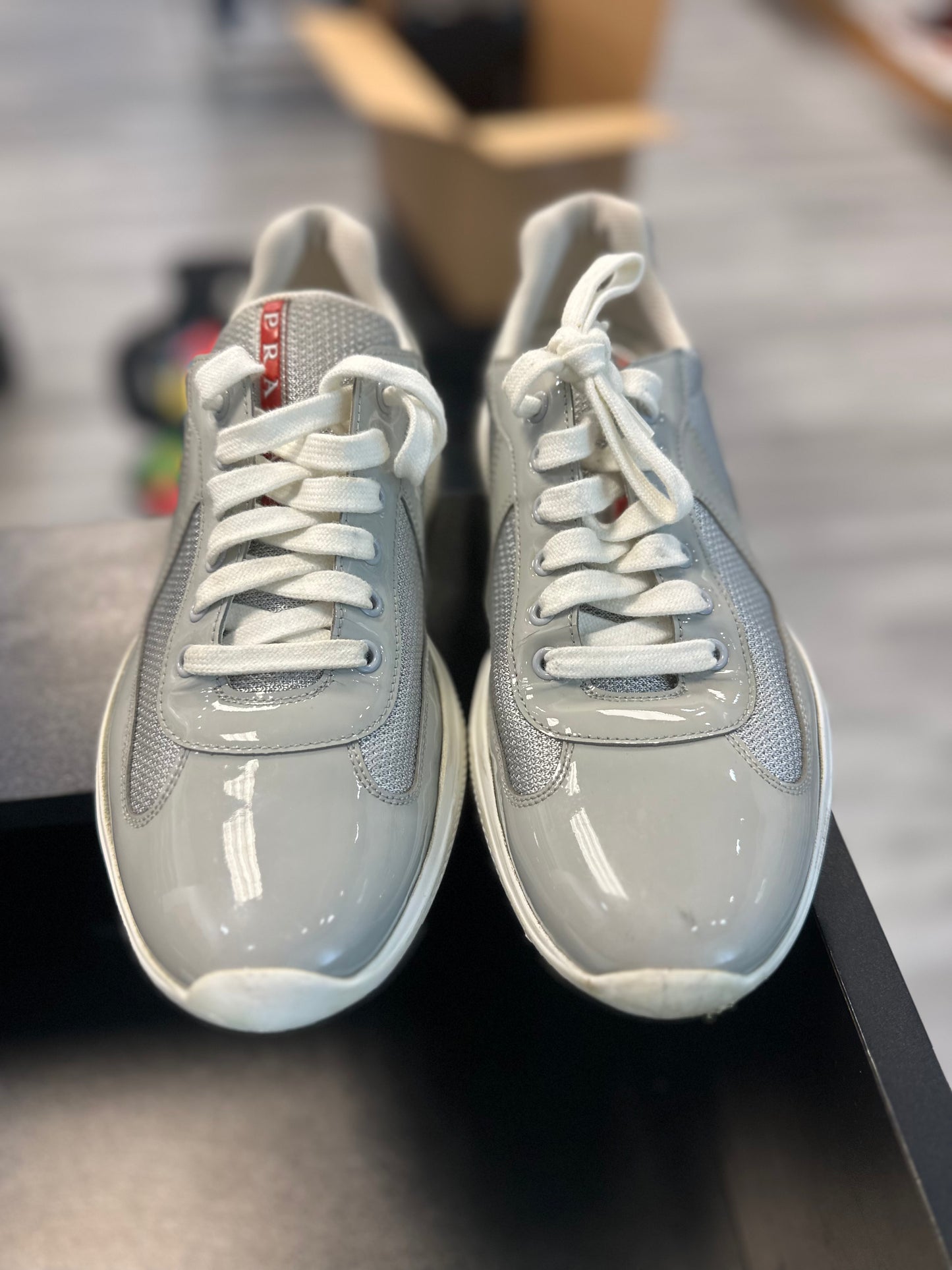 *USED* Prada Cup Grey/White