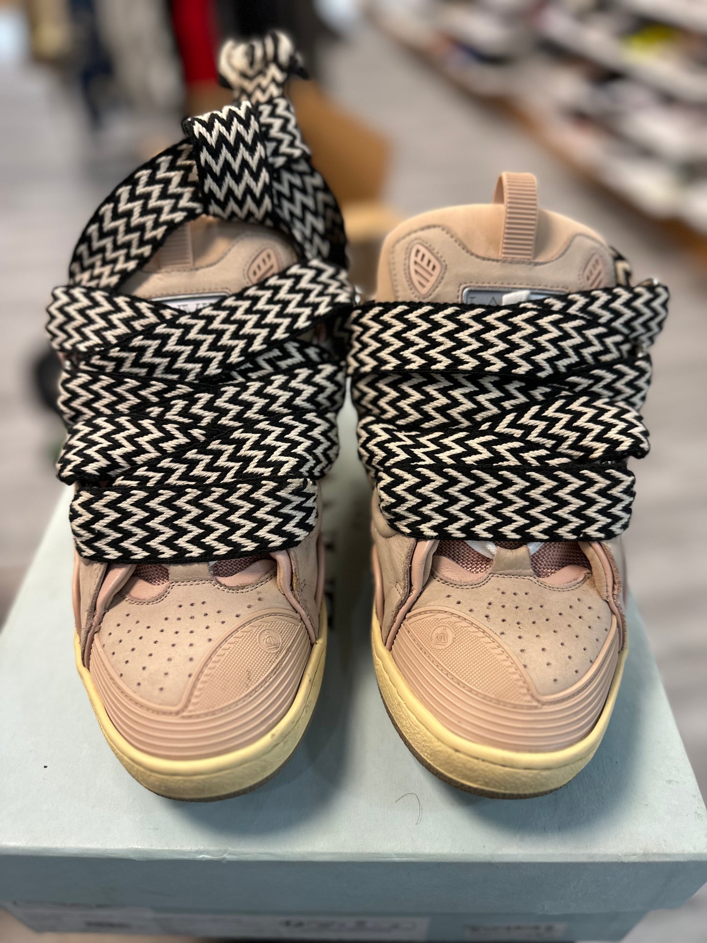 *USED* Lanvin Curb Pink Sneakers