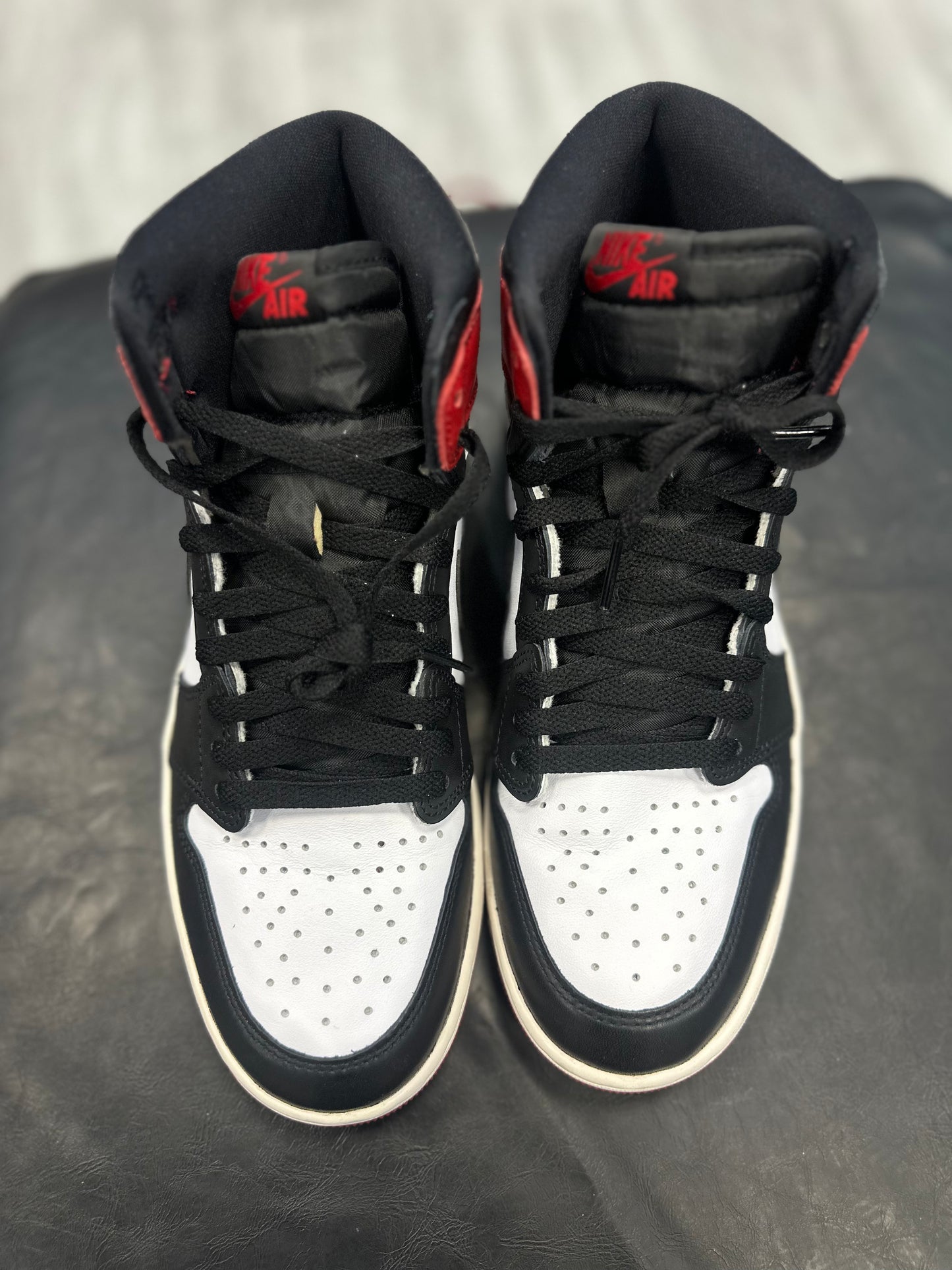 *USED* Jordan 1 Retro High OG Black Toe Reimagined
