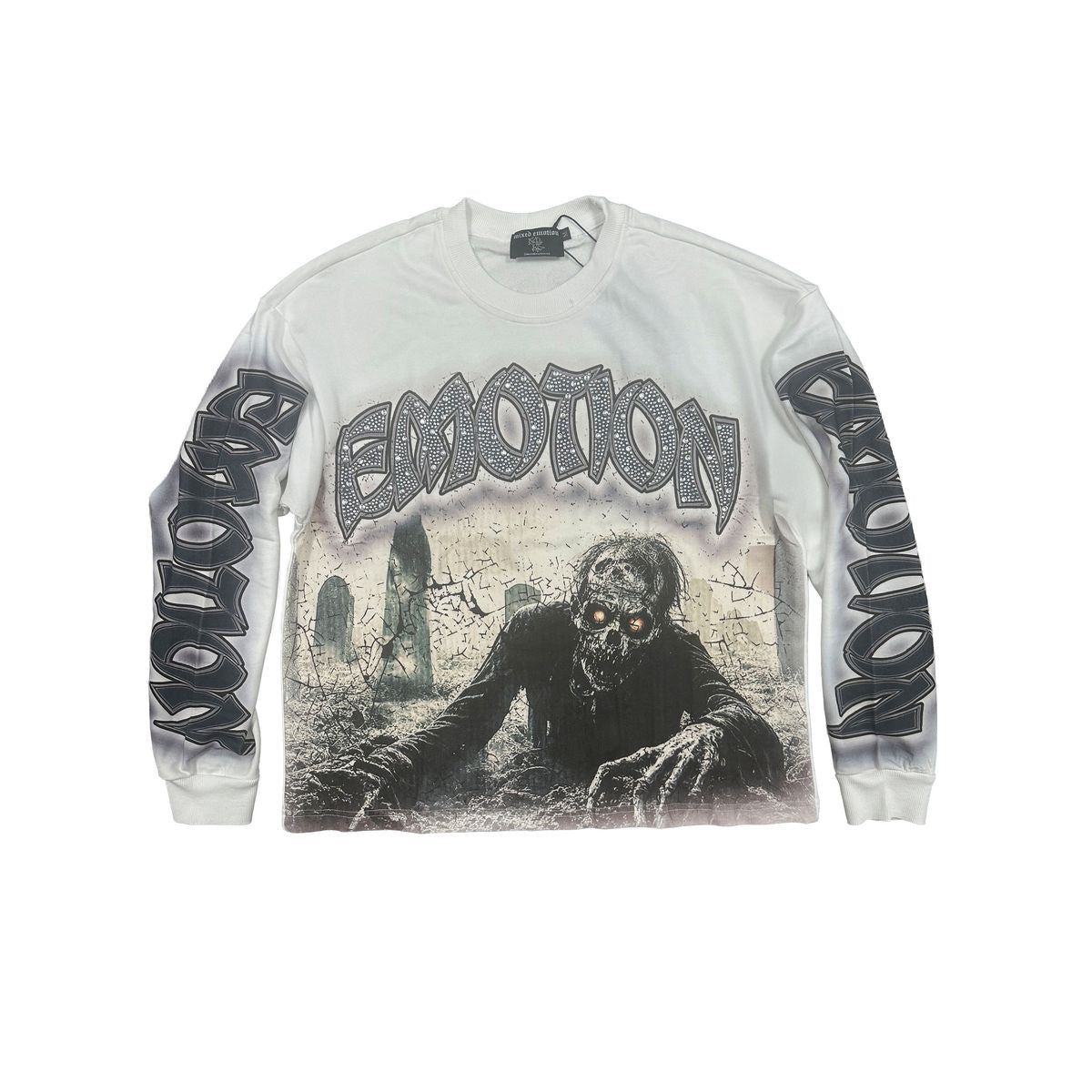 Mixed Emotion Skeleton White Longsleeve