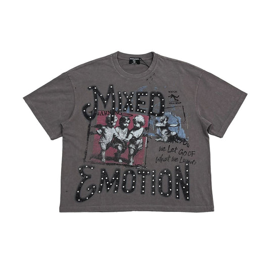 MIXED EMOTION Grey Friends Tee (Grey)
