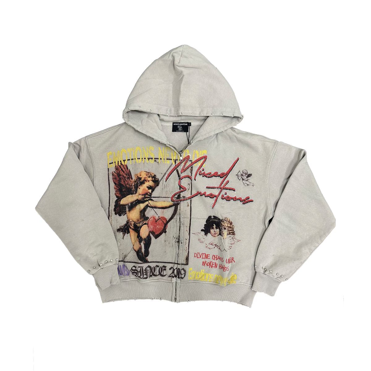 MIXED EMOTION Broken wings Hoodie (TAN)