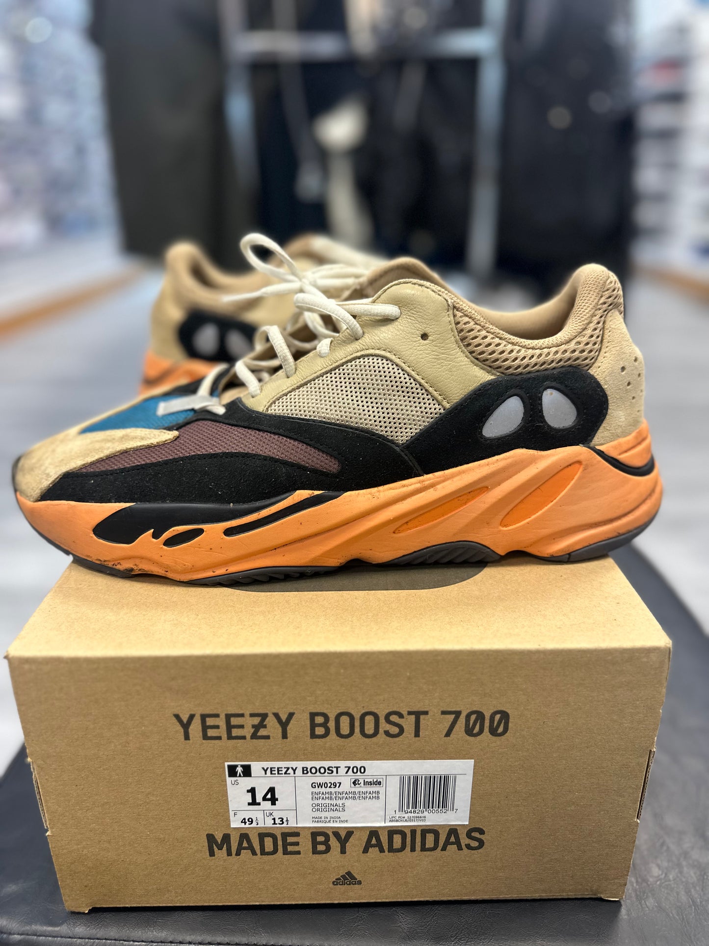 *USED* adidas Yeezy Boost 700 Enflame Amber