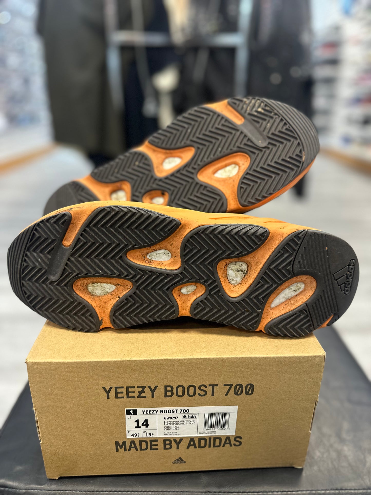 *USED* adidas Yeezy Boost 700 Enflame Amber